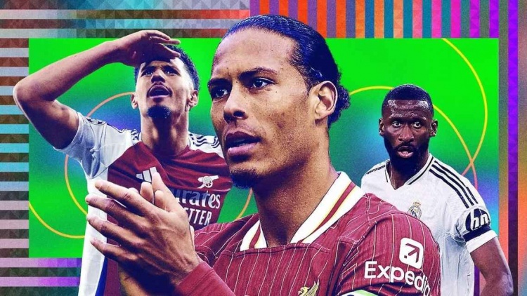 ESPN年度10大中后衛(wèi)：范迪克當(dāng)選最佳，阿森納2將前4，呂迪格第3